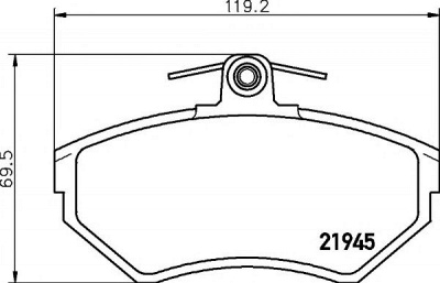 HELLA PAGID 8db355018241 -  Комплект тормозных колодок, дисковый тормоз